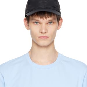 Black Water-Repellent Six-Panel Cap